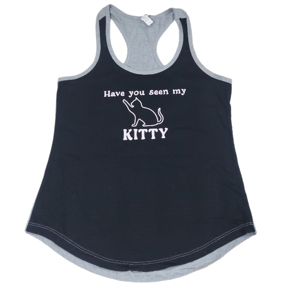 Custom Kitty Racerback Sleeveless Tank Top - Picture 3 of 17